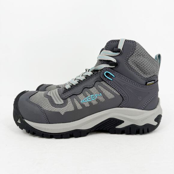 KEEN Womens Utility Reno Mid KBF Work Boot US 7.5 Grey Waterproof Comp Toe NIB - Picture 8 of 14